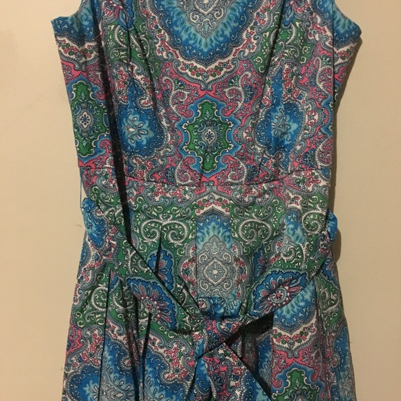 Talbots Turquoise Floral Size 6 Women Dress - Picture 7 of 8
